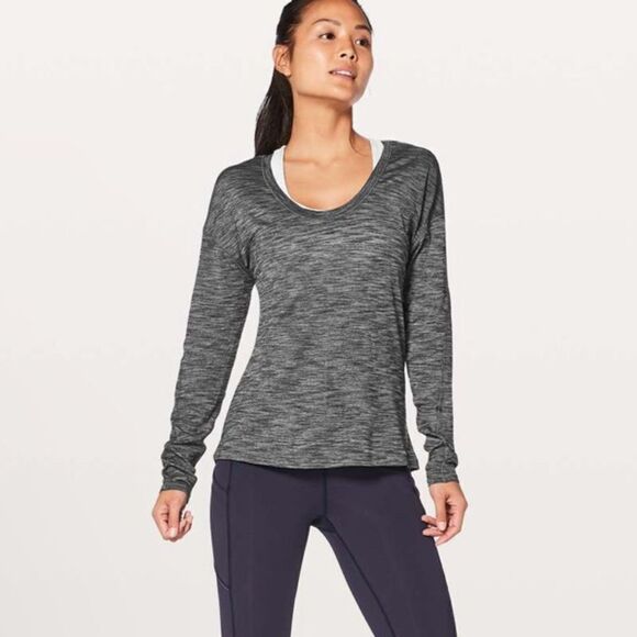 Lululemon Meant To Move Long Sleeve Heathered Top - Picture 3 of 12